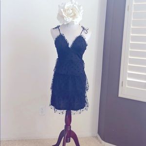 Polka Dot Ruffle Mini Dress (XL)